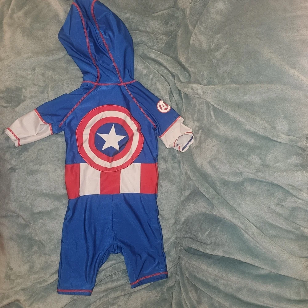 Disney Blue and Red One Piece Swimwear - Picture 4 of 6